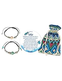 SPUNKYsoul - Juego de pulsera con diseño de tortuga para mejor amigo, pareja, distancia (o tobillera)