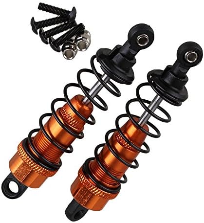Yiguo 2pcs Aluminium K949-010 Front Shock Absorbers for RC 1:10 WL-K949 Off Road Car Orange