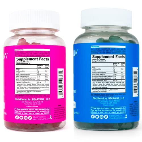 BEARVANA Gummies For You Herbal Pink And Blue Supplement For Women