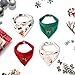 Christmas Baby Bandana Bib Soft Absorbent Cute Baby Bibs for Teething Drooling, Perfect Baby Shower Gift Set by Little Dimsum (Christmas 4-Piece Set)