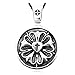 VENICEBEE Saint Mary Rose Christian Medal Cross 925 Sterling Silver Pendant Necklace
