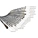 Eye Brushes Set, Eye Makeup Brush Set Eye Shadow Eyeliner Eye brow Foundation Blush Lip Liquid Cream Cosmetics Blending Brush Tool 20 Pieces