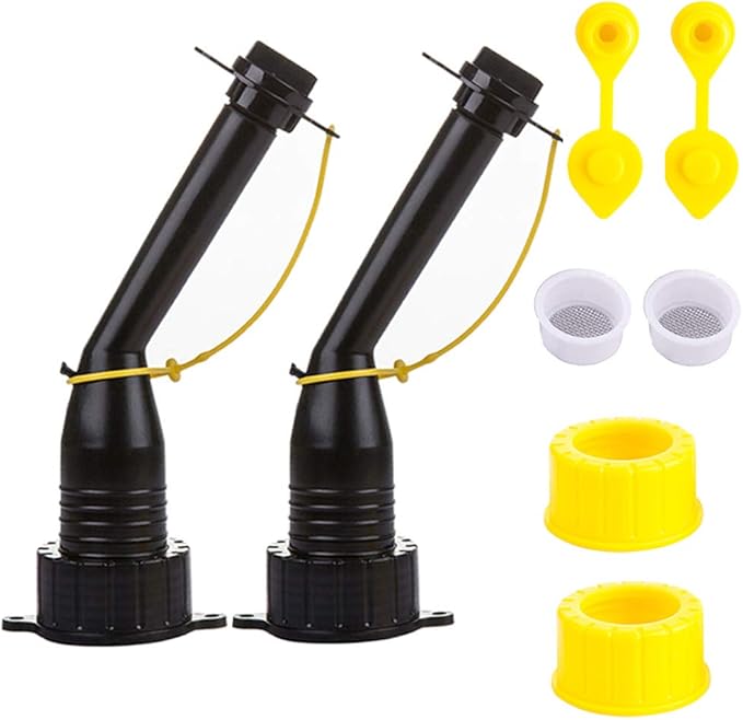Rigid Gas Can Spout Replacement Nozzle Vent Kit with Filter Screen for