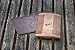 Peach Wood Beard Comb for Grooming with Dual Size Teeth & Leather Pouch