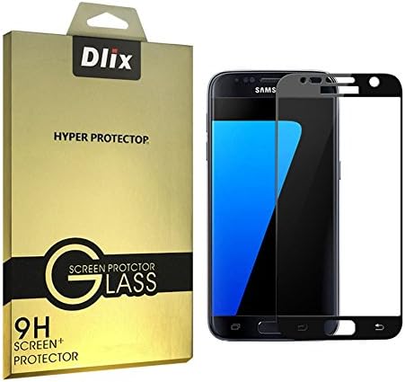 Dlix 2.5D Samsung Galaxy S7 Tempered Glass Screen Protector ,Anti-finger printer, Bubble-free, Case-Friendly-Black
