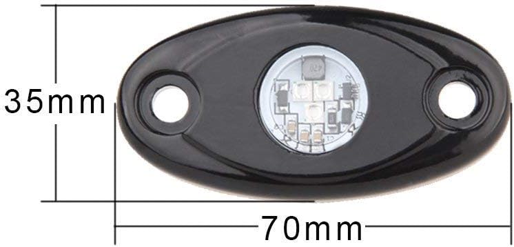 YONEDA LED Rock Lights 4PODS Waterproof LED Neon Underglow Light for Car Truck ATV UTV SUV Jeep Offroad Boat Underbody Glow Trail Rig Lamp (White): Automotive