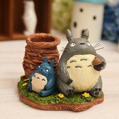 YOURNELO Cute Totoro Basket Pen Pencil Holder Desk Organizer Accessories