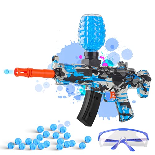 Electric Gel Ball Toy Automatic, Eco-Friendly Water Ball Beads Gun Toy, Water Ball Summer Toy with Water Beads and Goggles, for Outdoor Game, Ages 12+