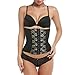 Leoneva Workout Waist Trainer Corset - Waist Cincher Tummy Shaper Girdle 6 Hooks Chemises