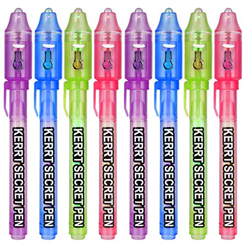 KERRT Invisible Ink Pen with UV Light Secret Message Pens Magic