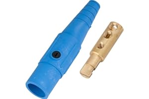 Marinco CLS2MB-D CLS Cam Type, Series 16 Inline, Single Pin Connector, 400 Amp, 600 Volt, 6 - #2 AWG, Male - Blue (D)