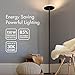 Tenergy Modern Torchiere Floor Lamp, 3000L LED, 30W, Remote Control, Touch Dimmer, 90° Adjustable, Warm White