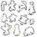 Winter Christmas Cookie Cutters 11-Pc. Set Made in the USA by Ann Clark, Gingerbread Boy, Christmas Tree, Reindeer, Snowflake, Snowman and more