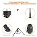 55” Phone Tripod Stand & Selfie Stick Tripod, All-in-One Extendable Camera & Cell Phone Tripod with Wireless Remote and Phone Holder, Compatible with iPhone Andriod Phones Black