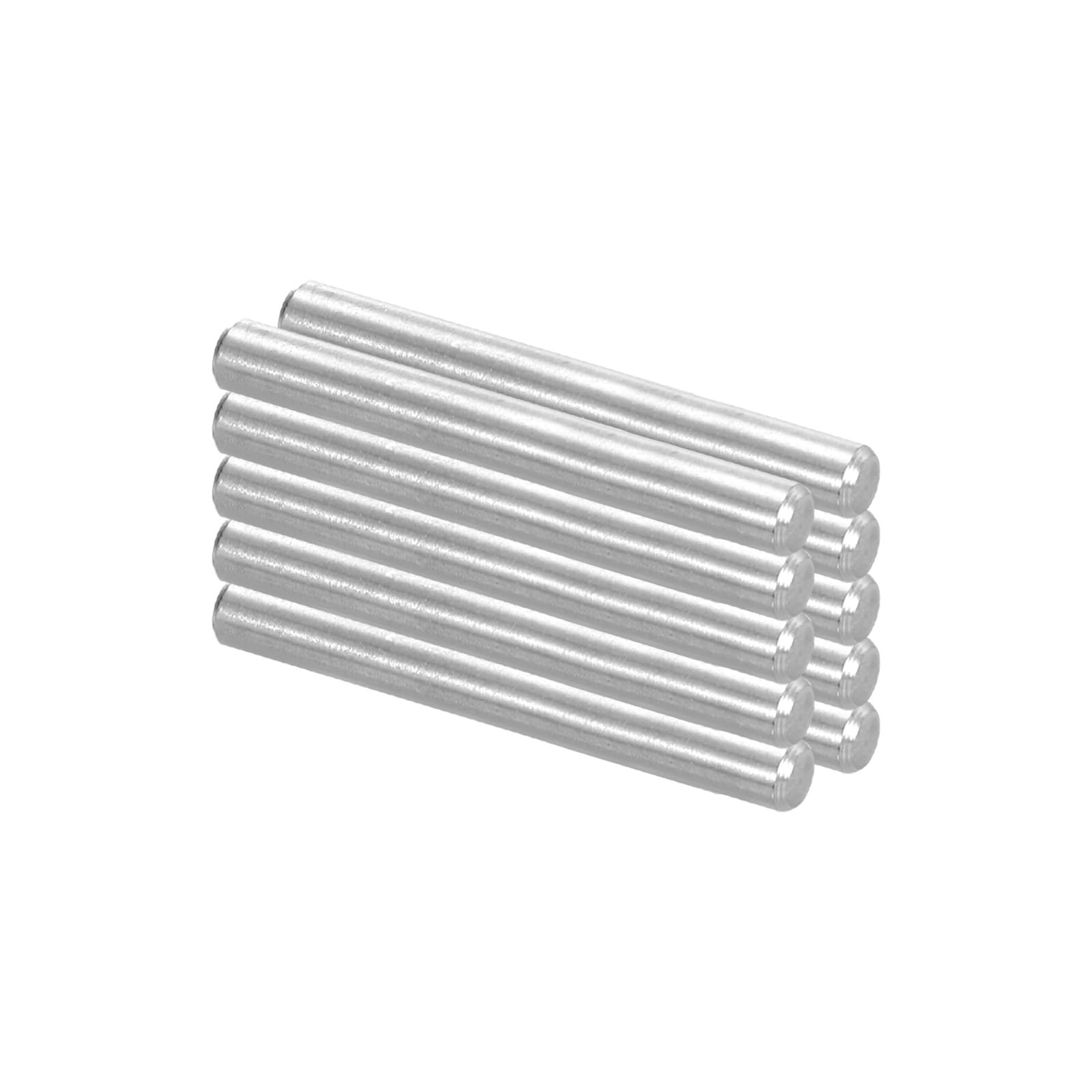 PATIKIL 10 Pcs 304 Stainless Steel Dowel Pins 5x50 mm (3/16" Dia) Metal Shelf Pegs