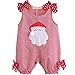 FEESHOW Infant Baby Girls Christmas Santa Claus Outfit Costumes Romper Jumpsuit Red 0-3 Months