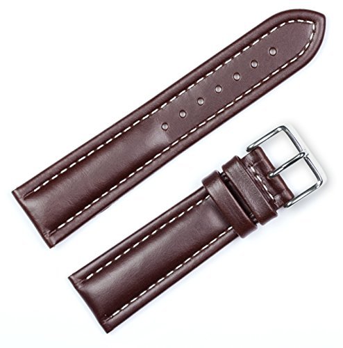 Breitling Style Oil Tanned Leather Watchband | 20mm Brown