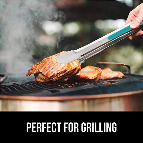 Gorilla Grip AllPurpose Tongs, 12 Inch, Stainless Steel, Rust