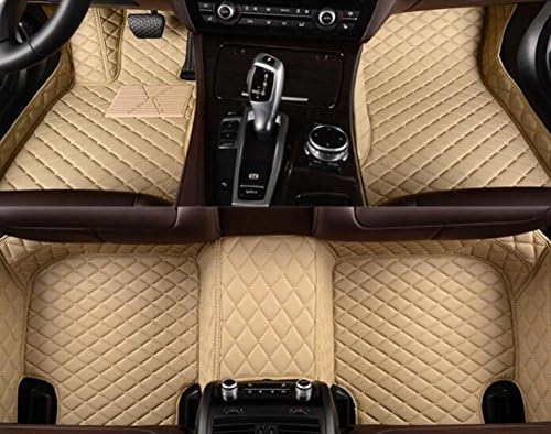 Dimaond Shaped Stitching Designed Leather 5D Car Floor Mats for Nissan Patrol Y61 ( 2005-2013) (beige)