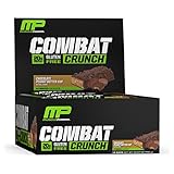 MusclePharm Combat Crunch Protein Bar, Multi-Layered Baked Bar, Gluten-Free Bars, 20 g Protein, Low-Sugar, Low-Carb, Gluten-Free, Chocolate Peanut Butter Cup Bars, 12 Servings