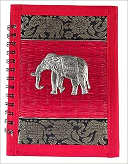 Lined Journal Elephant - Traveler Diary Notebook Writing - Spiral Bound, Refillable Paper, Blank Dated - Handmade Eco-Friendly Natural Straw Hardcover - 200 Pages 8.5 x 6.5 Inches (Scarlet Red): Amazo...