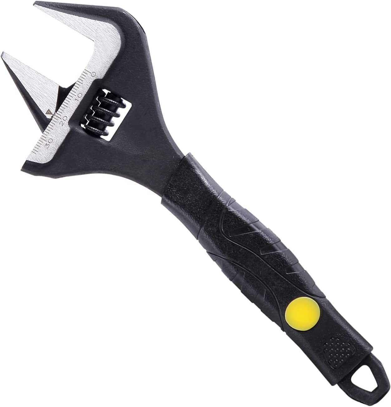 Alaxy safety solutions 8 inch/215mm Adjustable Wrench, 36mm Wide Jaw Opening Adjustable Spanner, CR-V Rustproof Plumbing Tool with Ergonomic Grip