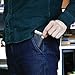Slim Minimalist Wallets for Men - 2 Pockets Credit Card Holder Leather Wallet (Black)