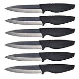 Kitchen NANO ID Ceramic Steak Knife Extremely Sharp Ceramic Black Blade Knife