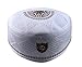 Alwee ALW002 Men's Muslim Prayer Hat Headware Skull Cap Islam Kufi Black White (24 inch (61 cm.), White)