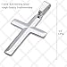 Sterling Silver Diamond Cut Thick Solid Cross Pendant 1.5