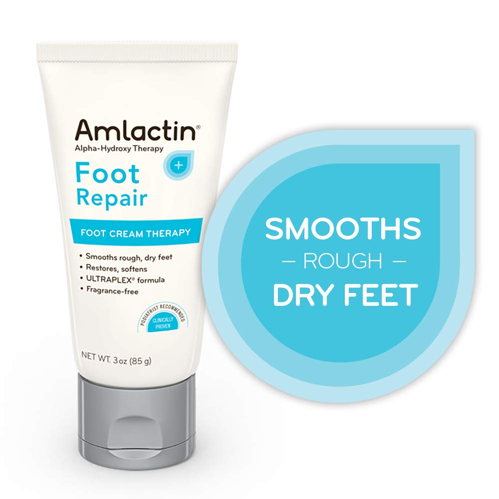 AmLactin Foot Repair Foot Cream Therapy, 3 Ounce Tube, AHA Cream : Beauty