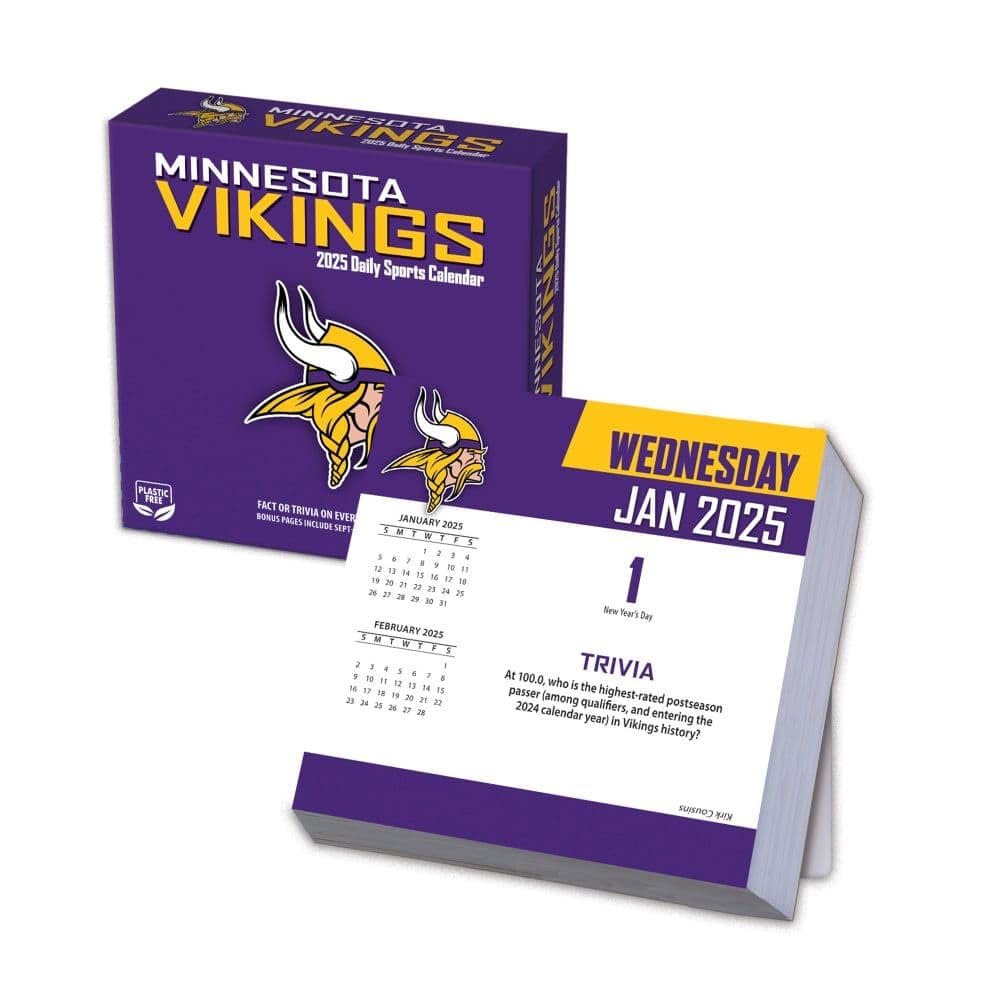 Photo 1 of Turner Sports Minnesota Vikings 2025 Box Calendar (25998053047)