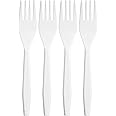 ZEML 50 Medium-Weight Disposable Plastic Forks - White
