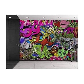 BRAND_NAMEColorful Graffiti Large Wall Mural Removable Peel and Stick Wallpaper