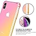 SALAWAT for iPhone Xs Case, Clear iPhone X Case Cute Gradient Slim Anti Scratch TPU Phone Case Cover Reinforced Corners Shockproof Protective Case for iPhone X/Xs (Pink Gold)