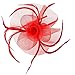Acecharming Fascinators Hat Flower Sinamay Feather Headband Cocktail Tea Party Headwear Hat Girls and Women