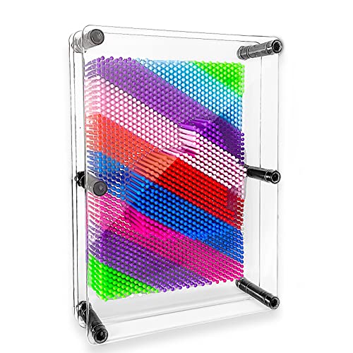 MICKYU Large 3D Pin Art Toy Board Game Colorful, Handprint Impression