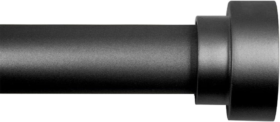 Window Treatment Hardware - Time Forest Heavy Duty Curtain Rods for Windows 48 to 84 Inch,Modern Design,Black