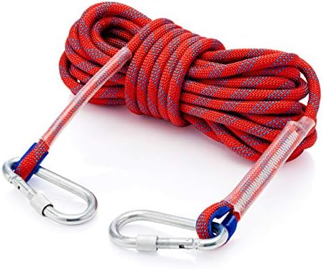 Climbing Rope - 10 mm Thick, Tree Rappelling Gear, Dynamic Static Rock , Outdoor Arborist, Gym , Heavy Duty Rescue Mountain Safety Ropes Crossfit Fitness Equipment ,Fire ,Survival