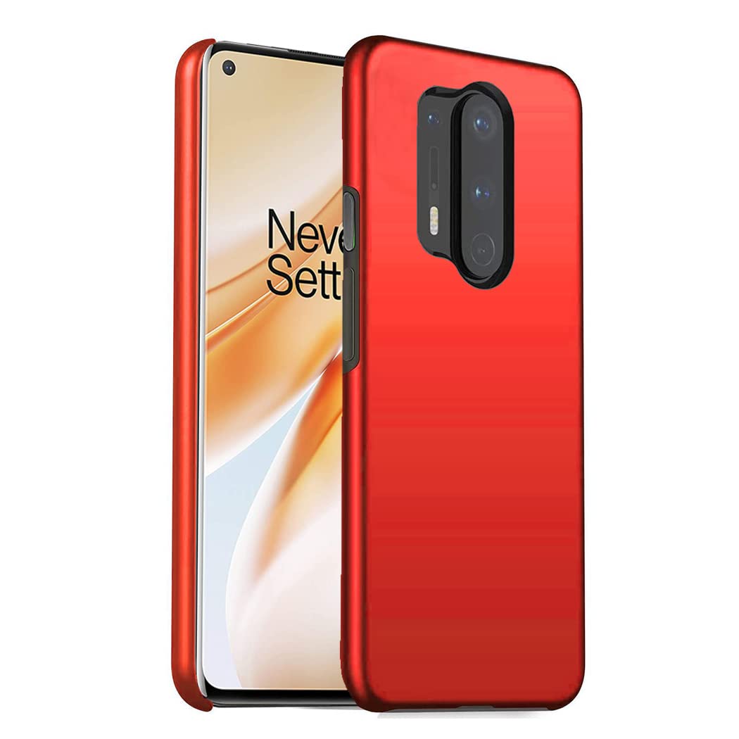 GAPlus OnePlus 8 Pro Case Ultra Slim Thin Armour Hard Case Matte Rubberized Cover For OnePlus 8 Pro (Red)