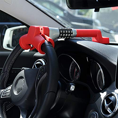 image for OKLEAD Universal 5 Coded Steering Wheel Lock Anti Theft Keyless Twin H