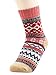 Zando Athletic Women Girls Knit Pattern Winter Cashmere Vintage Cabin Socks Crew Retro Thick Warm Wool Mid-Calf Socks