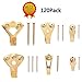 Top Picture Hangers,Yrmynail 120 Packs Golden Picture Photo Frame Hooks for Wall Mounting with Pin Nails,Heavy Duty Hanging Kit Supports 10-100 Lbs & Reduce damage to walls