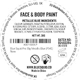 Blue Squid Metallic Blue Face Paint 30g Professional Water-Based view 2