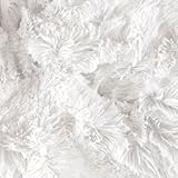Shannon Minky Shaggy Cuddle White Fabric By The Yard