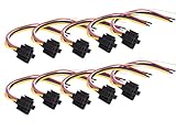 Absolute USA 5-Pin 12 VDC Interlocking Relay Socket, 10 Set