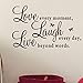 Wall Sticker Live Love Home Decor Wall Art For Kids Home Living Room House Bedroom Bathroom Kitchen Office 