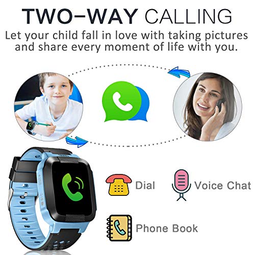 Kids Phone Watch Best GPS Tracker 3-12 Year Old Boys Girls Touchscreen Kids Smart Watch Children's Sports Smart Wrist With SIM Card Digital Camera Electronic Back to School Birthday Gift Learning Toy