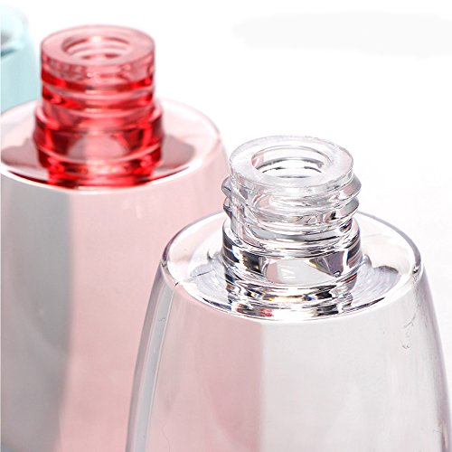 Layboo Airless Fine Mist Spray Bottles Refillable Travel Containers Water Mister Clear Plastic Atomizer for Cosmetic Makeup Skincare water (60ml+30ml, pink)