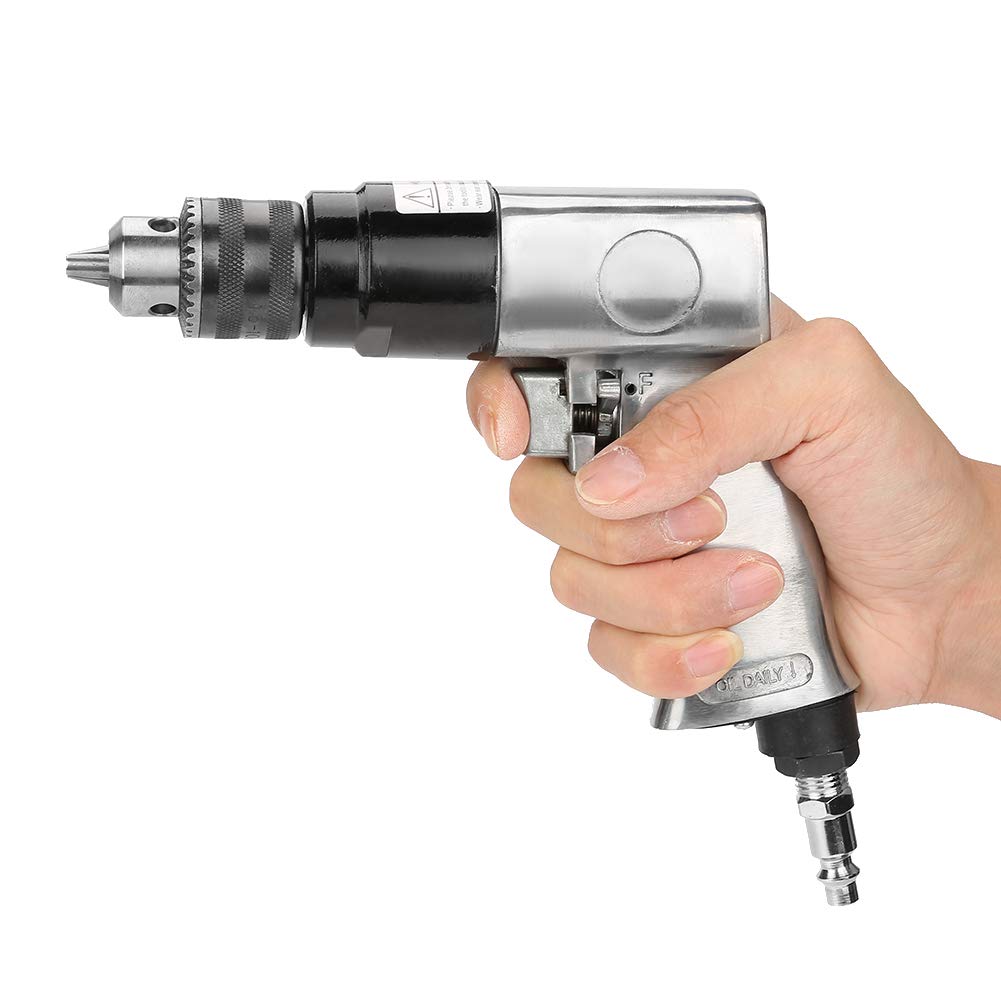 Photo 1 of 3/8" Air Pneumatic Drill, 1700rpm High speed Reversible Rotation Drill Tool for Hole Drilling Used for Furniture, Machine Production